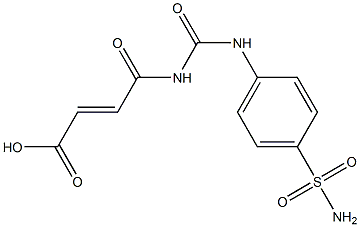 4-oxo-4-{[(4-sulfamoylphenyl)carbamoyl]amino}but-2-enoic acid Struktur