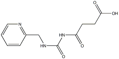 4-oxo-4-{[(pyridin-2-ylmethyl)carbamoyl]amino}butanoic acid Struktur