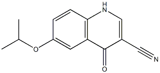 4-oxo-6-(propan-2-yloxy)-1,4-dihydroquinoline-3-carbonitrile Struktur