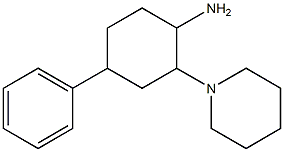 4-phenyl-2-piperidin-1-ylcyclohexanamine Struktur