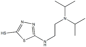 5-({2-[bis(propan-2-yl)amino]ethyl}amino)-1,3,4-thiadiazole-2-thiol Struktur