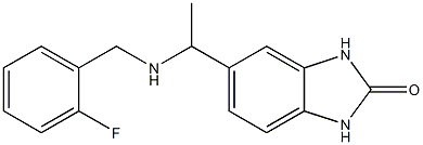 5-(1-{[(2-fluorophenyl)methyl]amino}ethyl)-2,3-dihydro-1H-1,3-benzodiazol-2-one Struktur