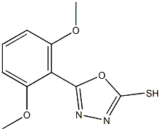 5-(2,6-dimethoxyphenyl)-1,3,4-oxadiazole-2-thiol Struktur