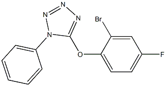 5-(2-bromo-4-fluorophenoxy)-1-phenyl-1H-tetrazole Struktur