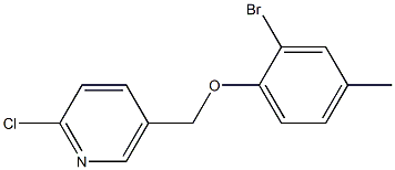 5-(2-bromo-4-methylphenoxymethyl)-2-chloropyridine Struktur