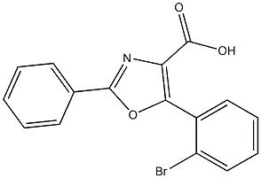 5-(2-bromophenyl)-2-phenyl-1,3-oxazole-4-carboxylic acid Struktur