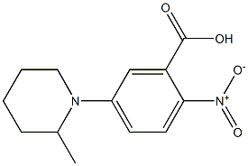 5-(2-methylpiperidin-1-yl)-2-nitrobenzoic acid Struktur