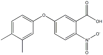 5-(3,4-dimethylphenoxy)-2-nitrobenzoic acid Struktur