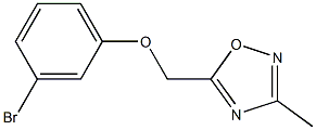 5-(3-bromophenoxymethyl)-3-methyl-1,2,4-oxadiazole Struktur