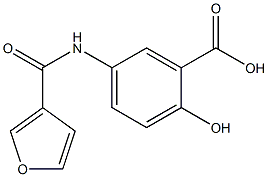 5-(3-furoylamino)-2-hydroxybenzoic acid Struktur