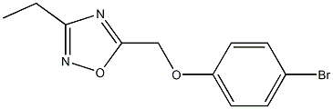 5-(4-bromophenoxymethyl)-3-ethyl-1,2,4-oxadiazole Struktur