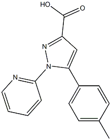 5-(4-methylphenyl)-1-(pyridin-2-yl)-1H-pyrazole-3-carboxylic acid Struktur