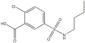 5-(butylsulfamoyl)-2-chlorobenzoic acid Struktur