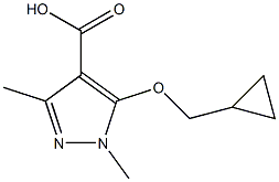 5-(cyclopropylmethoxy)-1,3-dimethyl-1H-pyrazole-4-carboxylic acid Struktur