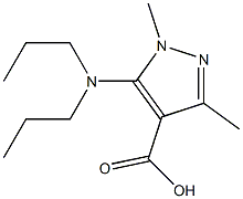 5-(dipropylamino)-1,3-dimethyl-1H-pyrazole-4-carboxylic acid Struktur