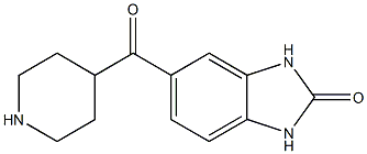 5-(piperidin-4-ylcarbonyl)-1,3-dihydro-2H-benzimidazol-2-one Struktur