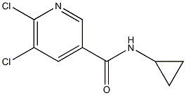 5,6-dichloro-N-cyclopropylpyridine-3-carboxamide Struktur