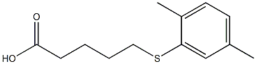 5-[(2,5-dimethylphenyl)sulfanyl]pentanoic acid Struktur