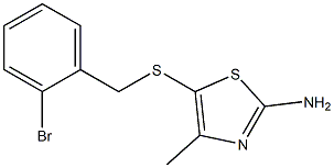 5-[(2-bromobenzyl)thio]-4-methyl-1,3-thiazol-2-amine Struktur