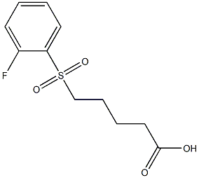 5-[(2-fluorobenzene)sulfonyl]pentanoic acid Struktur