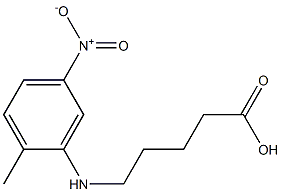 5-[(2-methyl-5-nitrophenyl)amino]pentanoic acid Struktur