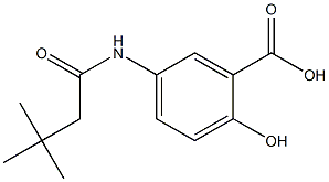 5-[(3,3-dimethylbutanoyl)amino]-2-hydroxybenzoic acid Struktur