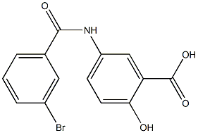 5-[(3-bromobenzoyl)amino]-2-hydroxybenzoic acid Struktur