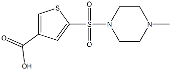 5-[(4-methylpiperazine-1-)sulfonyl]thiophene-3-carboxylic acid Struktur