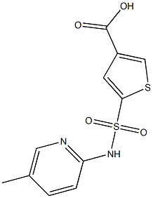 5-[(5-methylpyridin-2-yl)sulfamoyl]thiophene-3-carboxylic acid Struktur