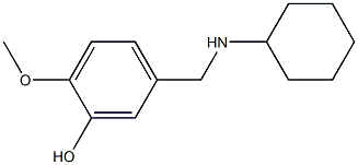 5-[(cyclohexylamino)methyl]-2-methoxyphenol Struktur