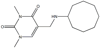 5-[(cyclooctylamino)methyl]-1,3-dimethyl-1,2,3,4-tetrahydropyrimidine-2,4-dione Struktur