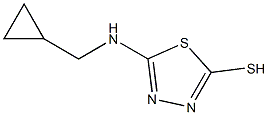 5-[(cyclopropylmethyl)amino]-1,3,4-thiadiazole-2-thiol Struktur