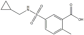 5-[(cyclopropylmethyl)sulfamoyl]-2-methylbenzoic acid Struktur