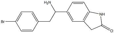 5-[1-amino-2-(4-bromophenyl)ethyl]-2,3-dihydro-1H-indol-2-one Struktur