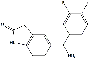 5-[amino(3-fluoro-4-methylphenyl)methyl]-2,3-dihydro-1H-indol-2-one Struktur