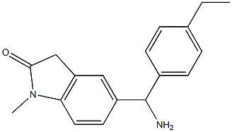 5-[amino(4-ethylphenyl)methyl]-1-methyl-2,3-dihydro-1H-indol-2-one Struktur