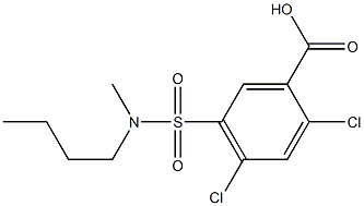 5-[butyl(methyl)sulfamoyl]-2,4-dichlorobenzoic acid Struktur