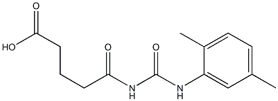 5-{[(2,5-dimethylphenyl)carbamoyl]amino}-5-oxopentanoic acid Struktur