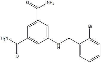 5-{[(2-bromophenyl)methyl]amino}benzene-1,3-dicarboxamide Struktur