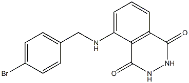 5-{[(4-bromophenyl)methyl]amino}-1,2,3,4-tetrahydrophthalazine-1,4-dione Struktur