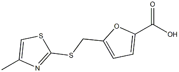 5-{[(4-methyl-1,3-thiazol-2-yl)thio]methyl}-2-furoic acid Struktur