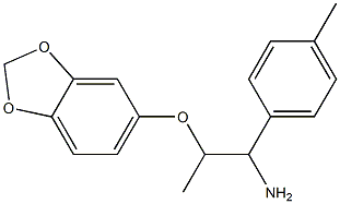 5-{[1-amino-1-(4-methylphenyl)propan-2-yl]oxy}-2H-1,3-benzodioxole Struktur