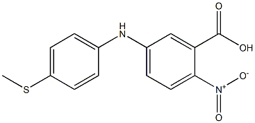 5-{[4-(methylsulfanyl)phenyl]amino}-2-nitrobenzoic acid Struktur