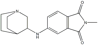 5-{1-azabicyclo[2.2.2]octan-3-ylamino}-2-methyl-2,3-dihydro-1H-isoindole-1,3-dione Struktur