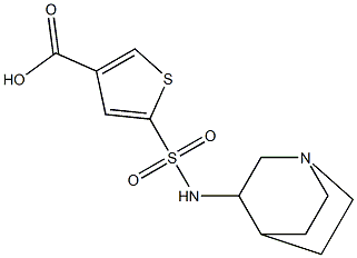 5-{1-azabicyclo[2.2.2]octan-3-ylsulfamoyl}thiophene-3-carboxylic acid Struktur