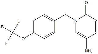 5-amino-1-{[4-(trifluoromethoxy)phenyl]methyl}-1,2-dihydropyridin-2-one Struktur