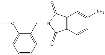 5-amino-2-[(2-methoxyphenyl)methyl]-2,3-dihydro-1H-isoindole-1,3-dione Struktur