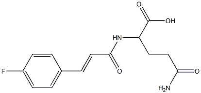 5-amino-2-{[(2E)-3-(4-fluorophenyl)prop-2-enoyl]amino}-5-oxopentanoic acid Struktur