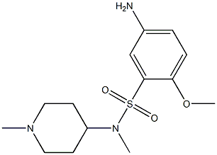 5-amino-2-methoxy-N-methyl-N-(1-methylpiperidin-4-yl)benzene-1-sulfonamide Struktur