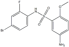 5-amino-N-(4-bromo-2-fluorophenyl)-2-methoxybenzene-1-sulfonamide Struktur